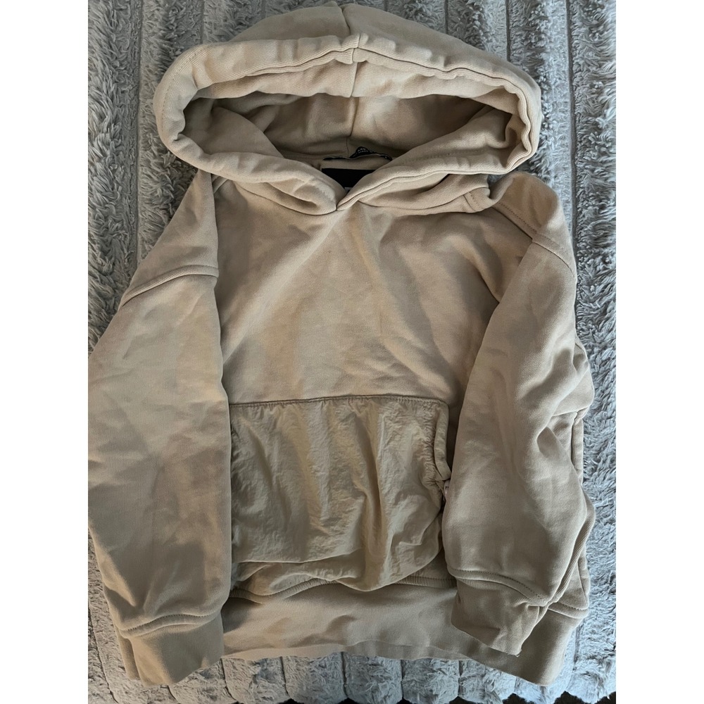 Zara Kids Lil McKimm MMXXII Hoodie Tan Beige Pouch Pocket Size XXS 116/126